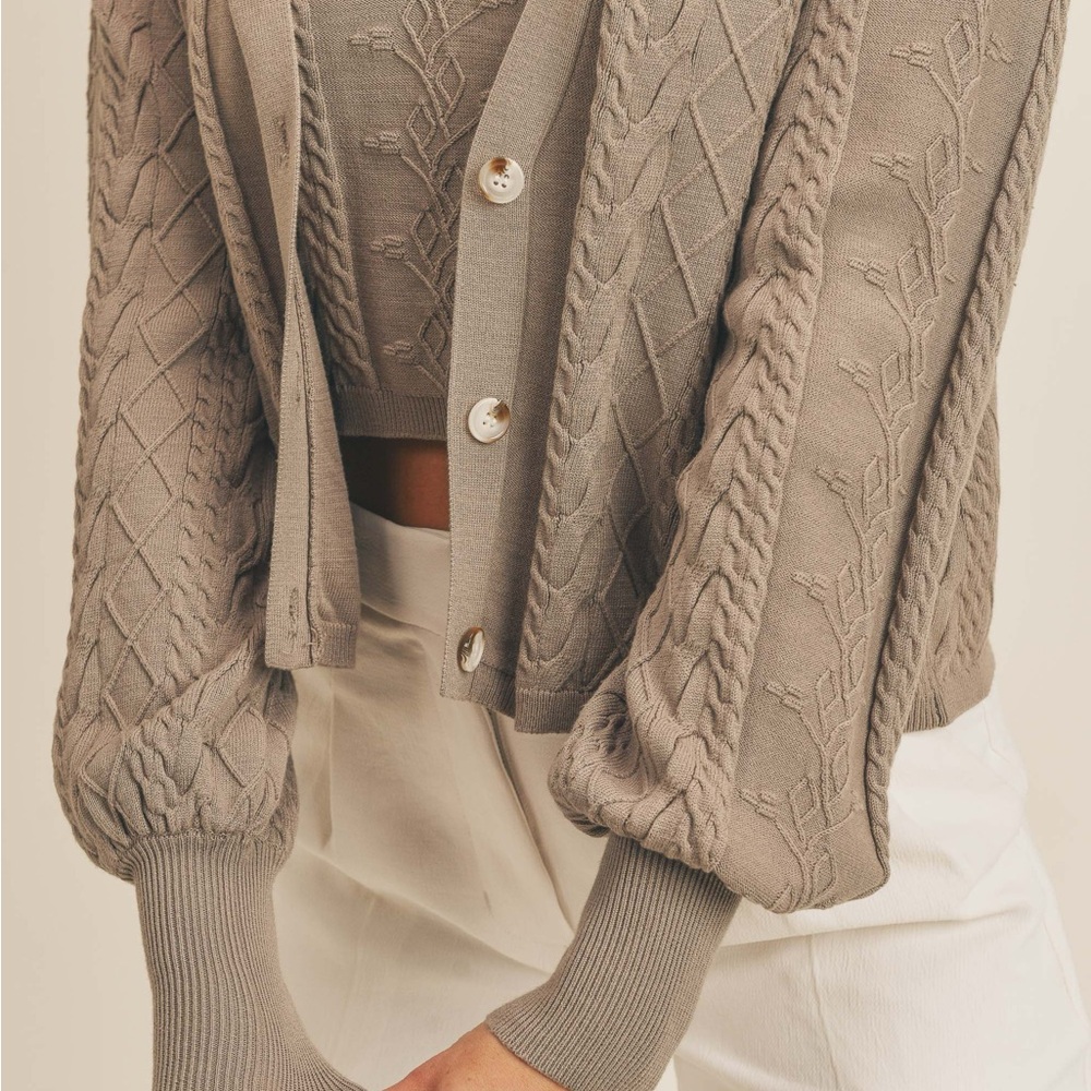Reset Vienna Sweater Set || Taupe